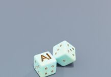 AI 기반 건강 관리, 일상 속 스마트 루틴으로 자리잡다 Two dice with ai letters and dots